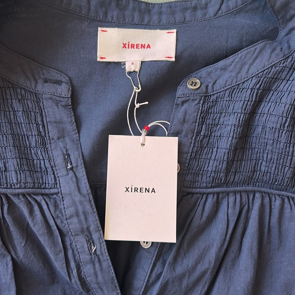 NWT-XiRENA-navy Dixie shirtdress. - Picture 8 of 10